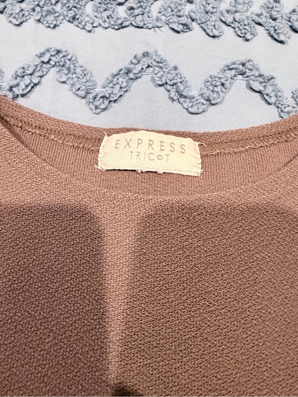 Vintage Express Tricot Taupe Relaxed Crewneck Sweater - Picture 4 of 6